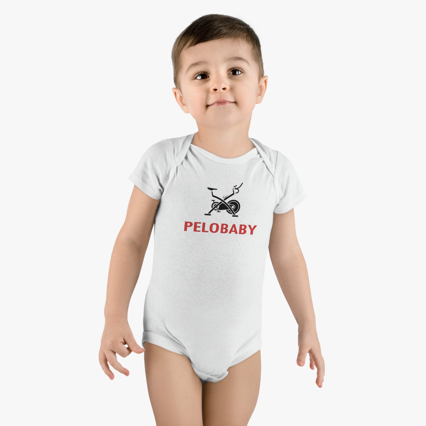 PeloBaby White Short Sleeve Baby Onesie Bodysuit