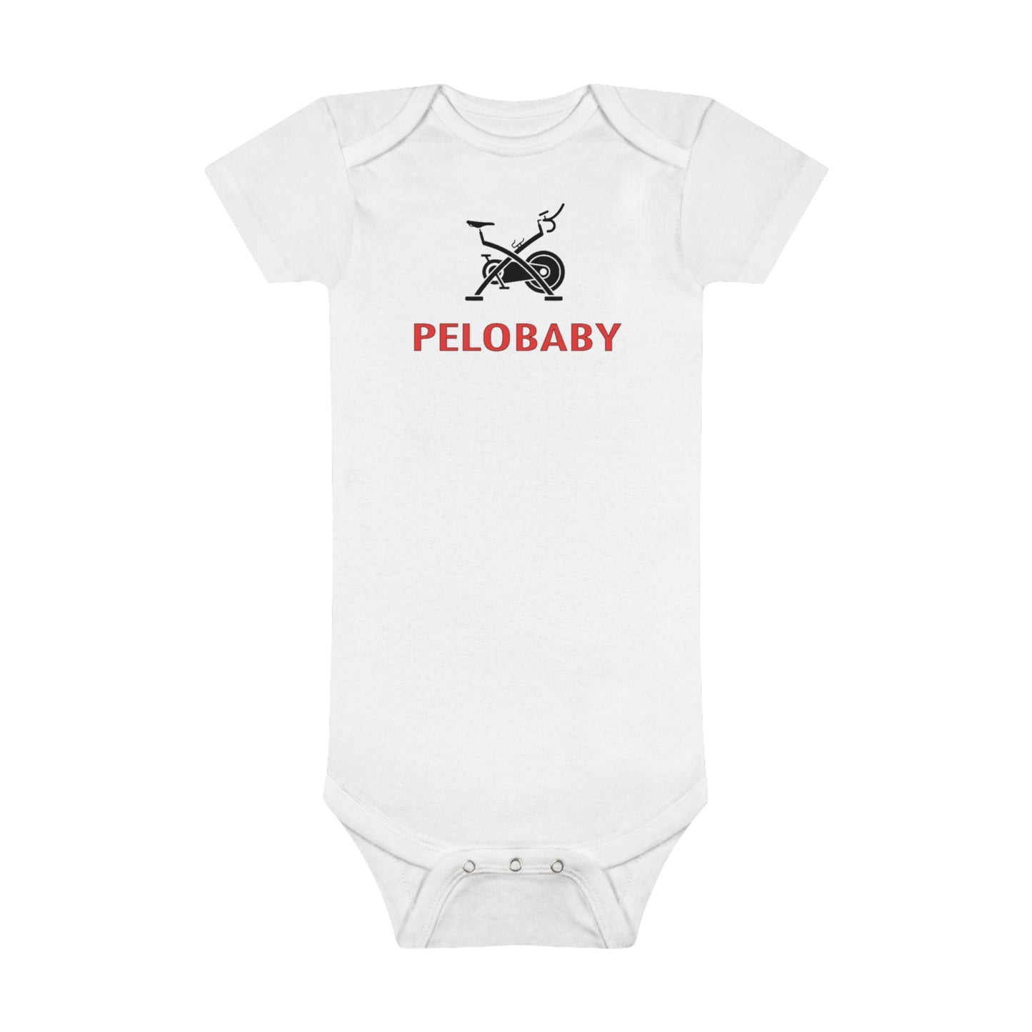 PeloBaby White Short Sleeve Baby Onesie Bodysuit