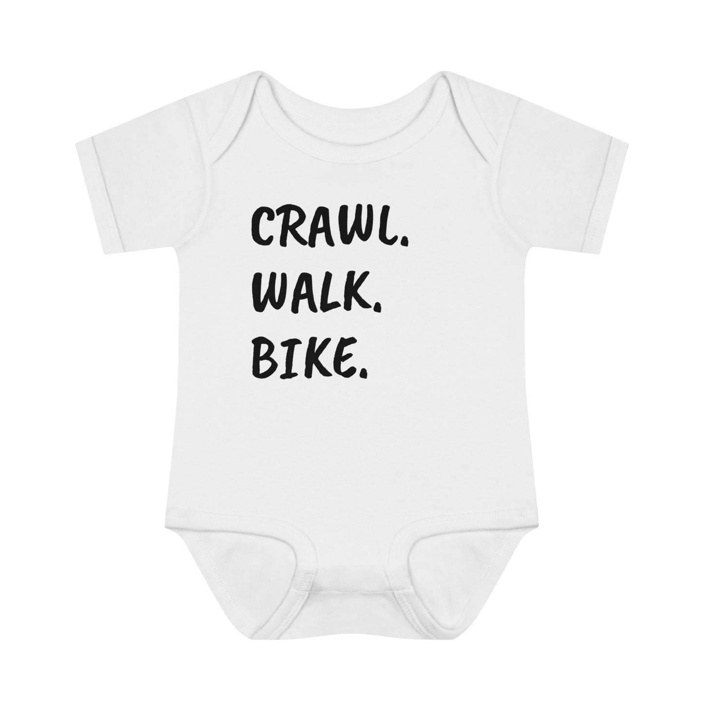 Crawl Walk Bike Infant Baby Rib Bodysuit Onesie, Cyclist