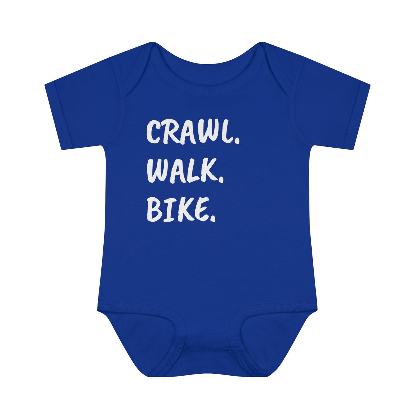 Crawl Walk Bike Infant Baby Rib Bodysuit Onesie, Cyclist