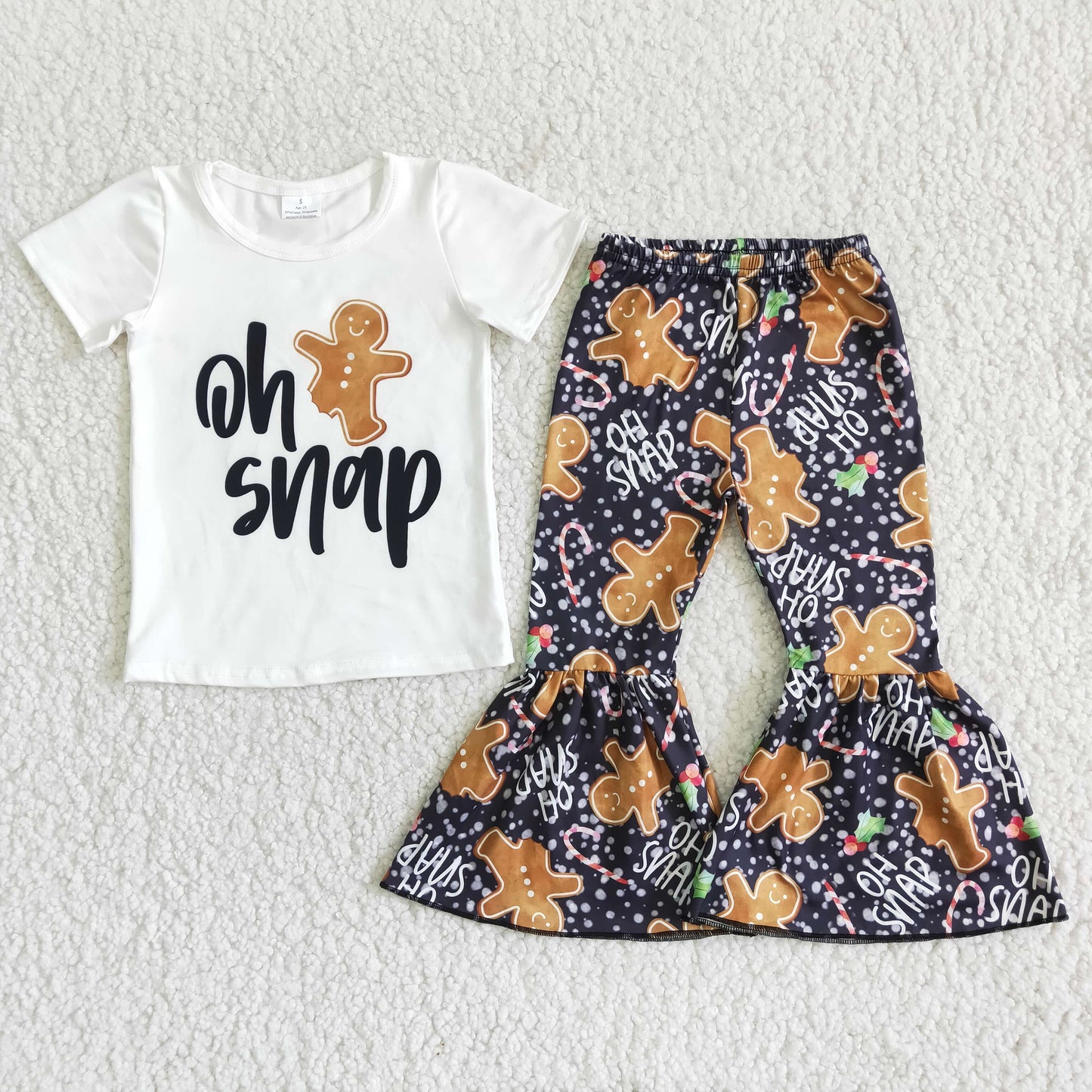 Oh snap shirt gingerbread pants girls Christmas clothes